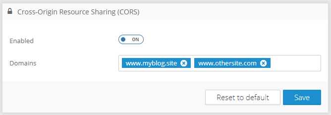 Cross-Origin Resource Sharing screenshot in Graphlytic