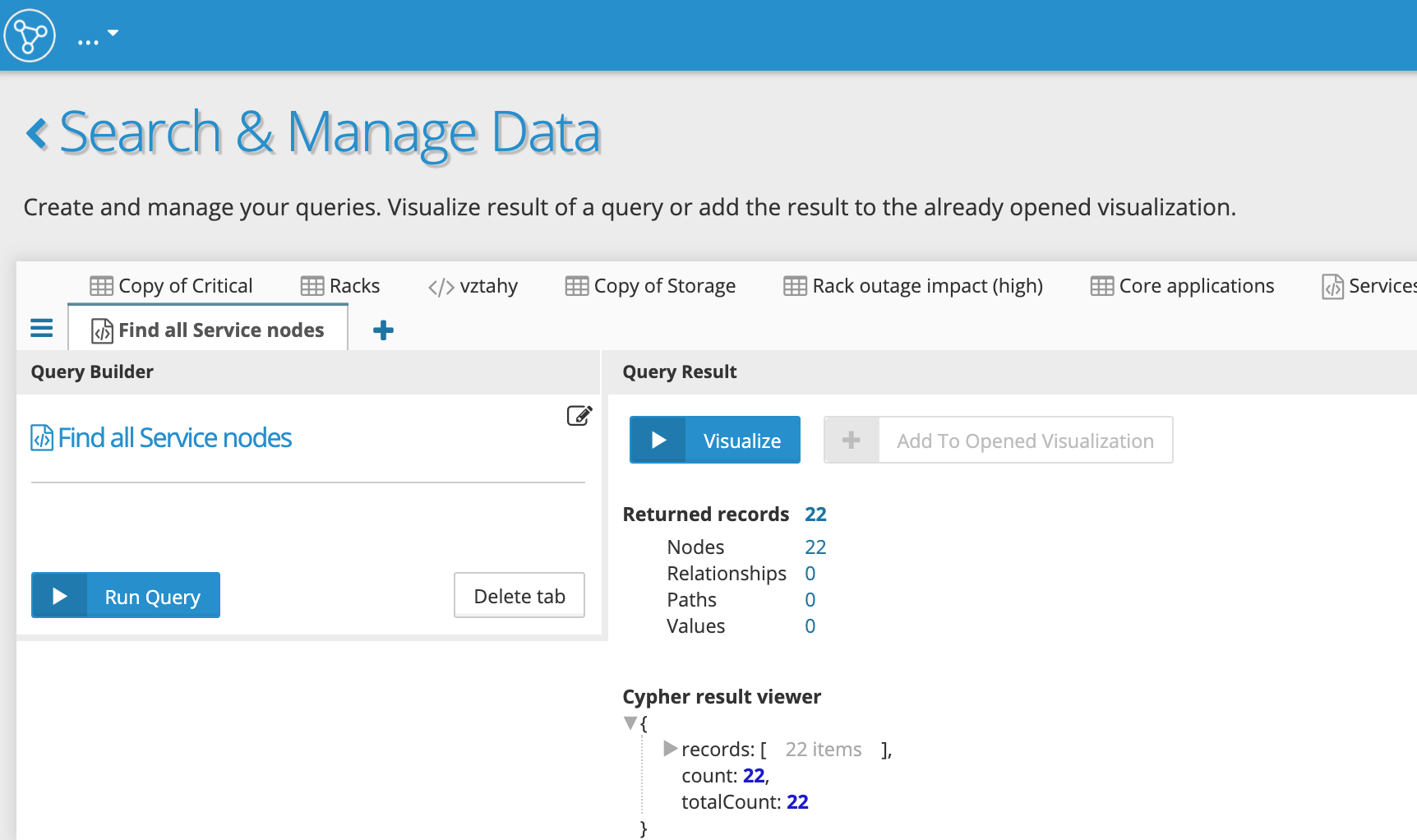 Graphlytic: Query Template Results for Query Find_all_Service_nodes