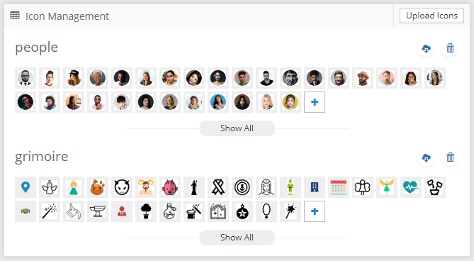Custom icons management in Graphlytic